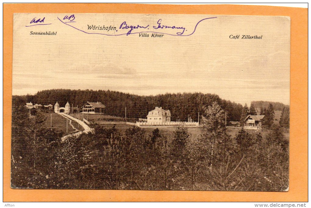 Worishofen Cafe Zillerthal 1910 Postcard - Bad Woerishofen