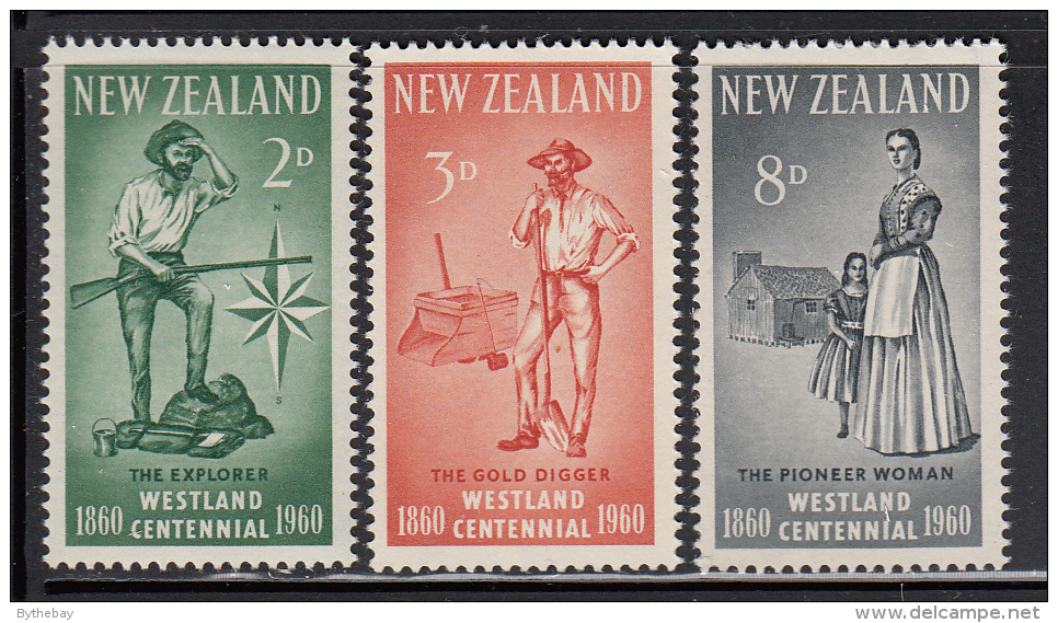 New Zealand MNH Scott #330-#332 Set Of 3 Westland Centennial - Nuevos