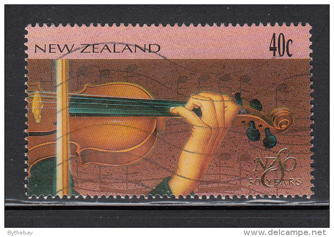 New Zealand Used Scott #1372 40c Violin - 50th Anniversary New Zealand Symphony Orchestra - Gebraucht