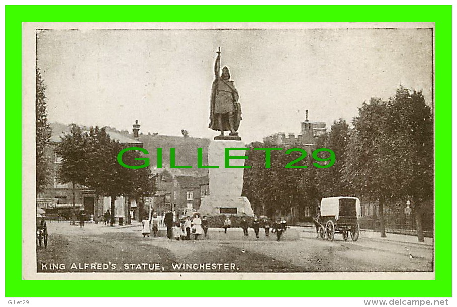 WINCHESTER, UK - KING ALFRED'S STATUE - ANIMATED - AMERICAN Y.M.C.A. SERIES - WRITTEN - - Winchester