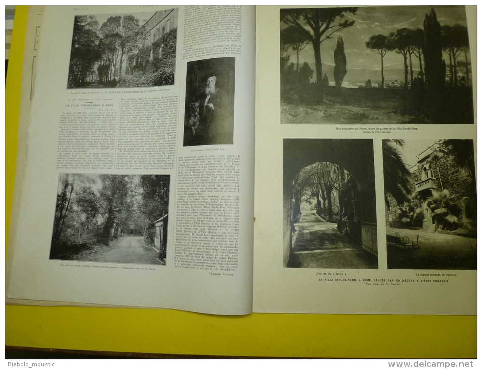 1927 Pubs Autos ;Houang-Pou CHANGHAÏ;Villa Strohl-Fern;TREBOUL;Grivesnes,Chauny,Longpont,Montdidier,Trosly,Fismes; AIGLE - L'Illustration