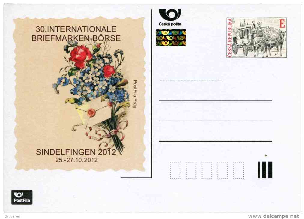 Entier Postal De 2012 Sur Carte Postale Illustrée "Exposition Philatélque De Sindelfingen" - Postcards