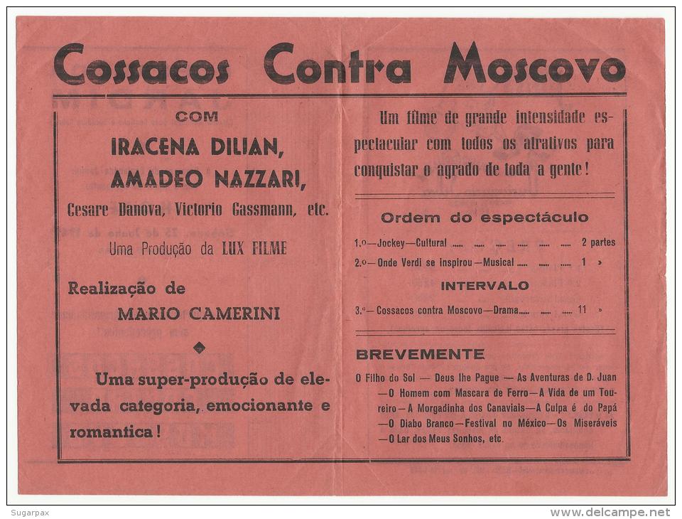 BEJA &#9830; ESPLANADA JARDIM &#9830; 25.6.1949 &#9830; COSSACOS CONTRA MOSCOVO &#9830; IRACENA DILIAN, AMADEO NAZZARI & - Programmes