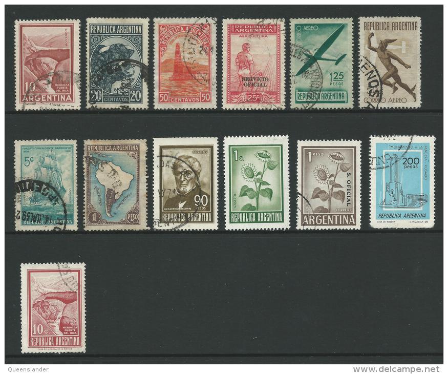 Collection Of Argentina MUH &  Used Nice Colourful Stamps Nice Scott Catalogue Value - Collezioni & Lotti