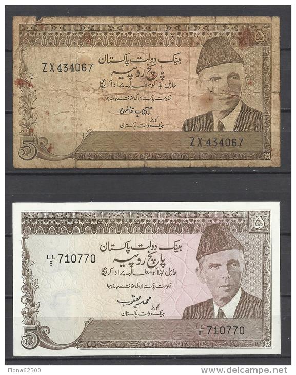 PAKISTAN . LOT DE 2  BILLETS . - Pakistan