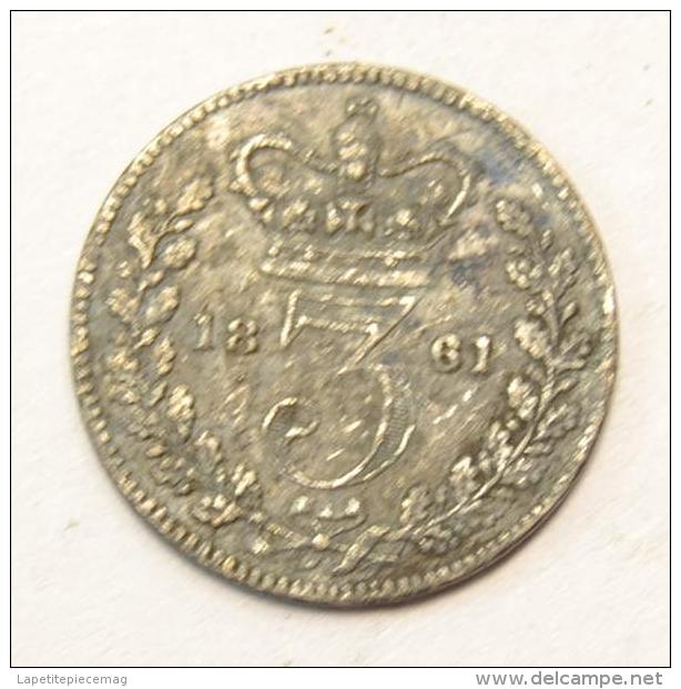 3 Pence 3 Penny 1861 Argent - F. 3 Pence
