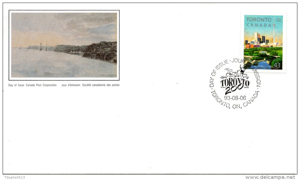 CANADA. N° 1328 Sur Enveloppe 1er Jour (FDC) De 1993. Toronto. - 1991-2000