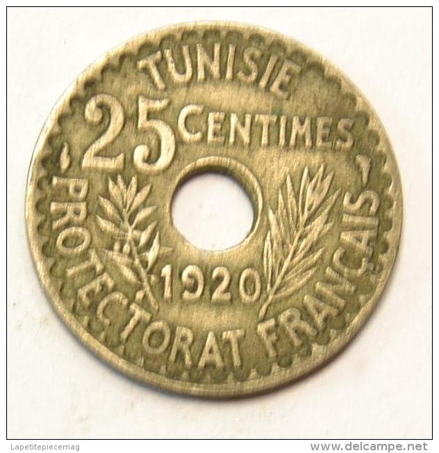25 Centimes Tunisie 1920 Protectorat Français - Tunesië