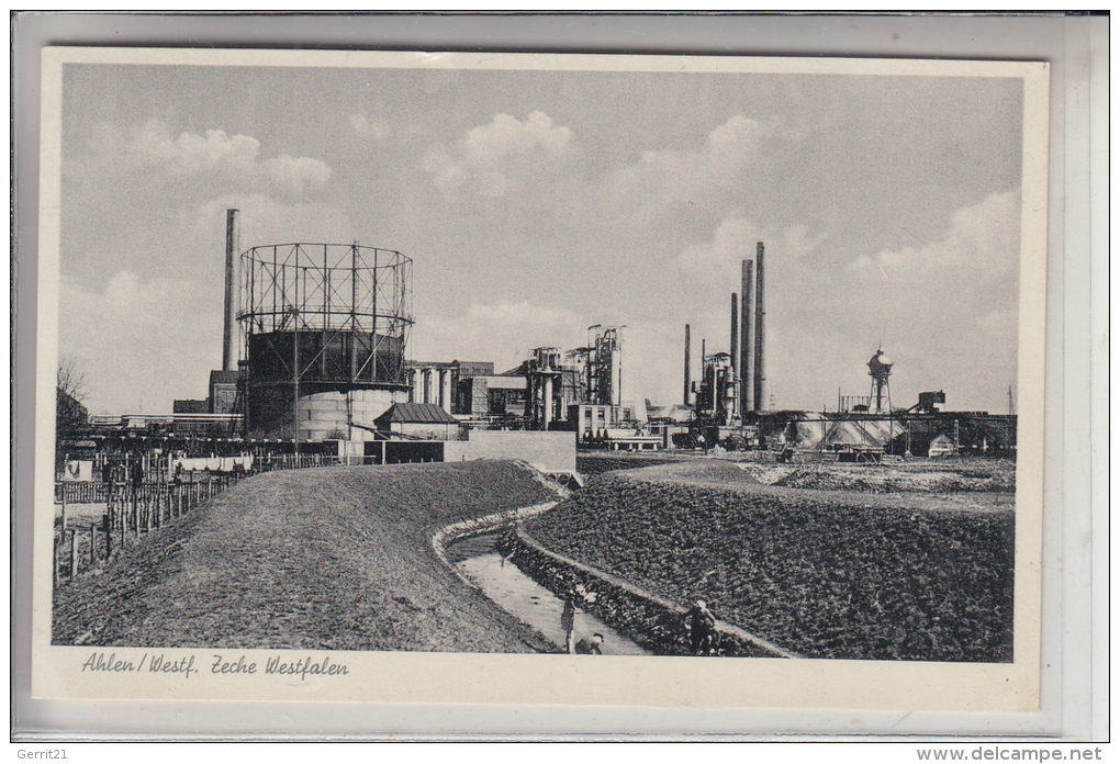 4730 AHLEN, Zeche Westfalen, 1955,  Bergbau - Mining - Ahlen