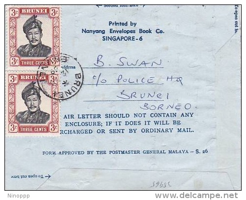 Brunei 1969 Airletter To Australia Used - Brunei (1984-...)