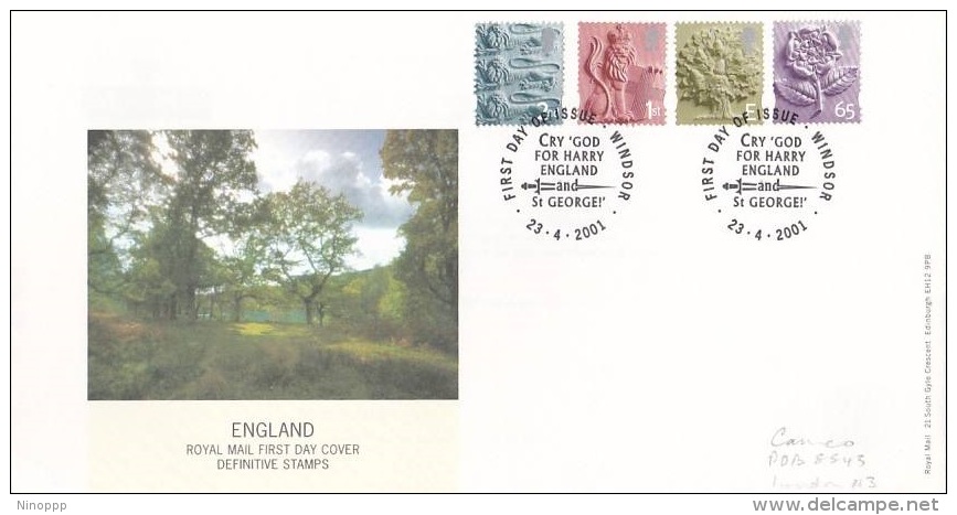 Great Britain 2001 Royal Mail FDC - 2001-2010 Dezimalausgaben