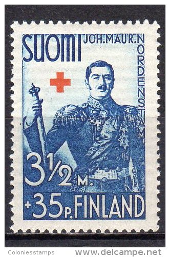 (SA0217) FINLAND, 1938 (Red Cross, 3½m.+35p., Johan Mauritz Nordenstam, Dark Blue). Mi # 207. MNH** Stamp - Nuovi