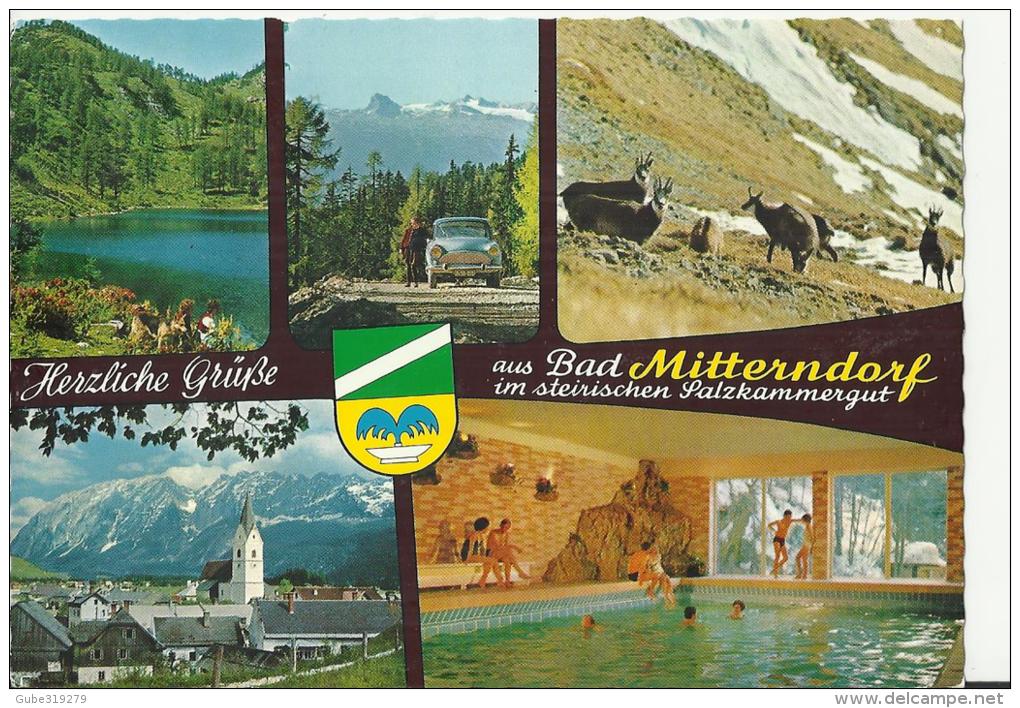 AUSTRIA 1968 - POSTCARD  BAD MITTERNDORF - 5 VIEWS  ADDR TO LUZERN /SWITZ. W 1 ST OF 2 S POSTMARK BAD MITTERNDORF JUL 19 - Bad Mitterndorf