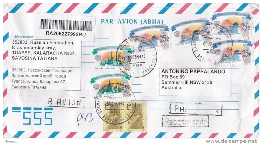 Russia 2011 Cover Sent To Australia - Used Stamps