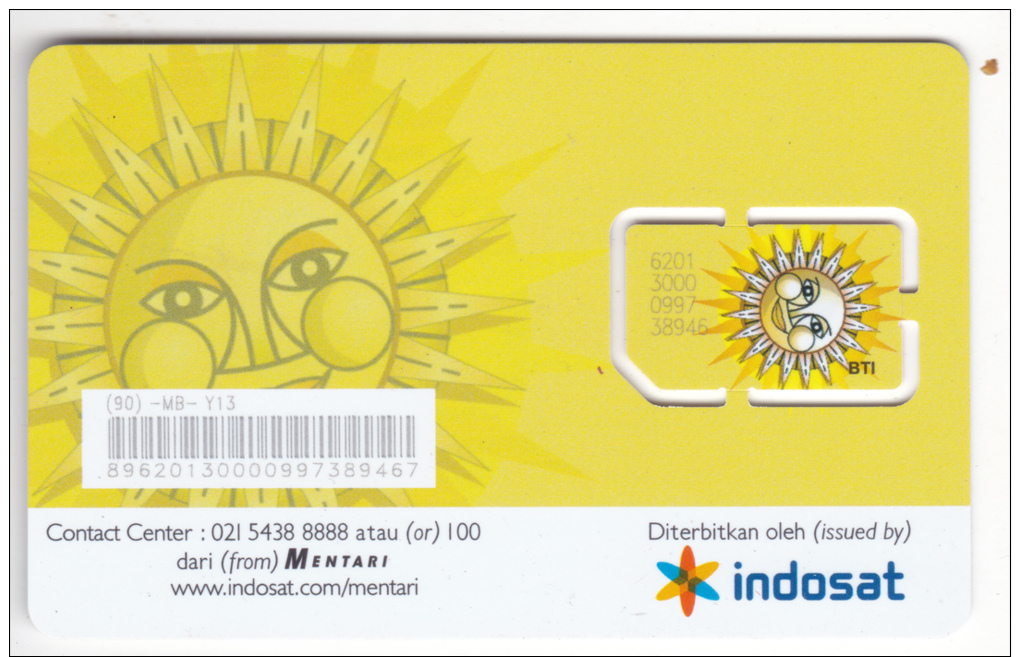 Indonesia SIM Card GSM CHIP MENTARI Mint - Indonésie