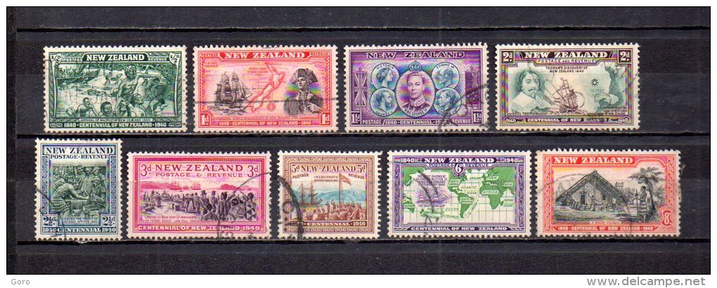 Nueva Zelanda   1940  .-   Y&T Nº    243/248 - 250/252 - Used Stamps