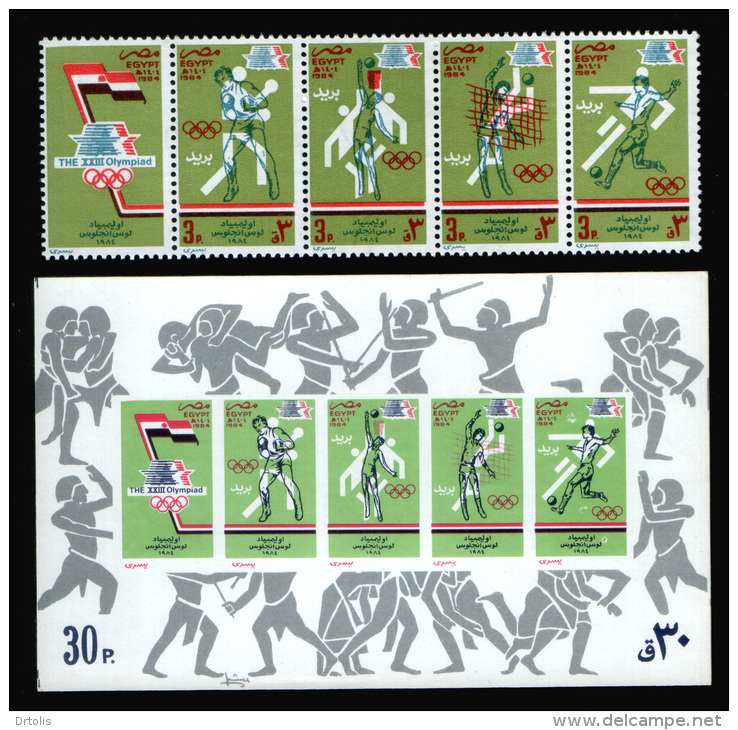 EGYPT / 1984 / USA / SPORT / OLYMPIC GAMES ; LOS ANGELES 84 / BOXING ; BASKETBALL ; VOLLEYBALL & FOOTBALL / MNH / VF - Ungebraucht