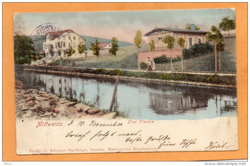 Mittweida Drei Warden 1900 Postcard - Mittweida