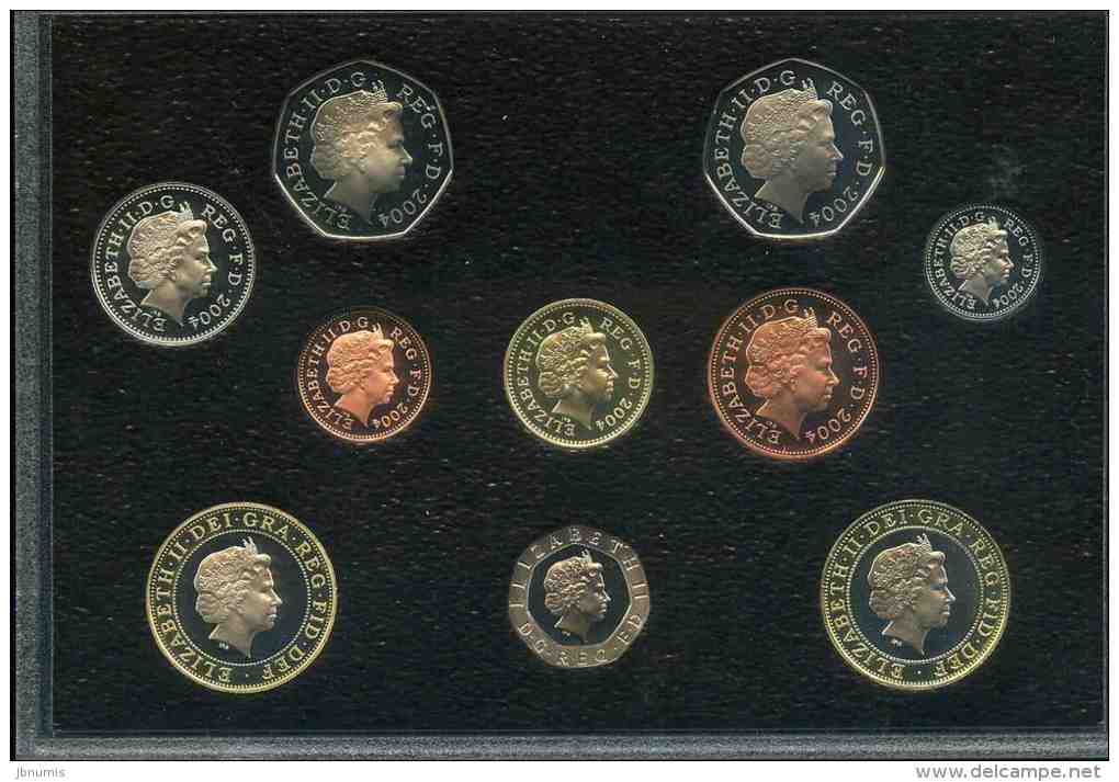 Grande-Bretagne Great Britain Coffret Officiel Proof BE PP 1 Penny à 2 Livres 2004 Locomotive KM PSD138 - Mint Sets & Proof Sets