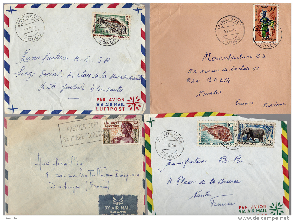 Lot De  7  Enveloppes  Congo - Collections