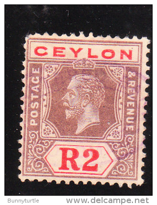 Ceylon 1913-14 King George V 2r Used - Ceylon (...-1947)