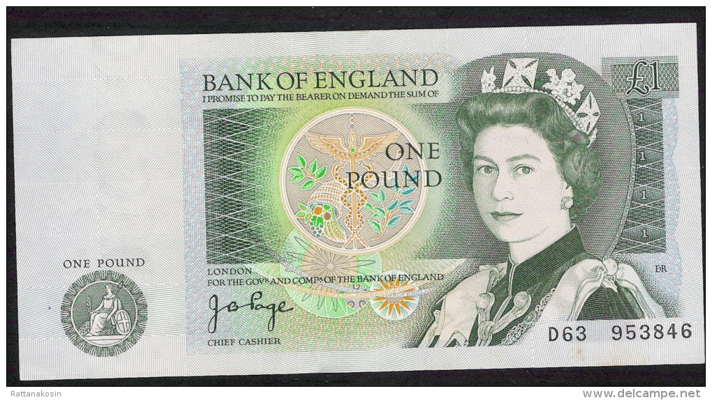 GREAT-BRITAIN P377a 1 POUND  1978-1981 PAGE  AU - 1 Pound