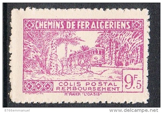 ALGERIE COLIS POSTAL N°154 N**  Variétés Sans Surcharge "contrôle Des Recettes" Et Noix De Coco Second état RARE - Colis Postaux