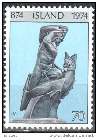 Iceland 1974 Art Sculpture Mi.488 MNH (**) - Ungebraucht