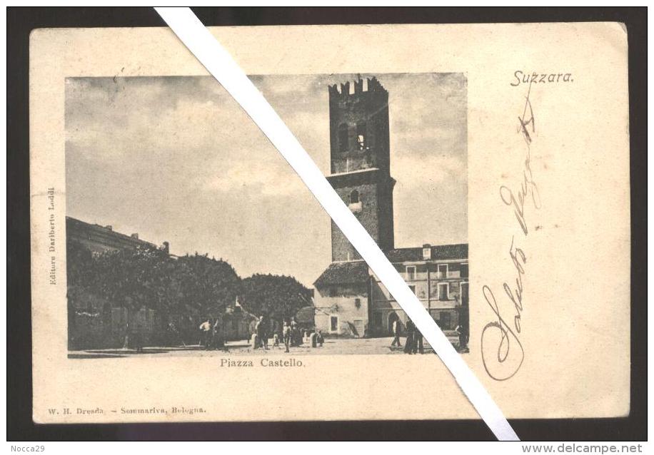 SUZZARA - MANTOVA 1903 - PIAZZA CASTELLO. BELLA ANIMAZIONE! - Mantova