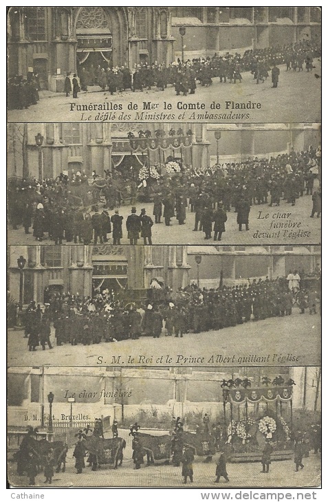 BELGIQUE . BRUXELLES . FUNERAILLES DE Mgr LE COMTE DE FLANDRE - Berühmte Personen