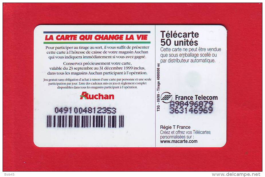30 - Telecarte Publique Auchan Prune ( F1012) - 1999