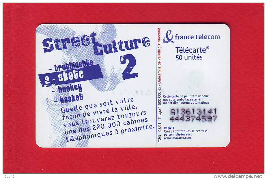 35 - Telecarte Publique Street Culture Skate ( F1135) - 2001