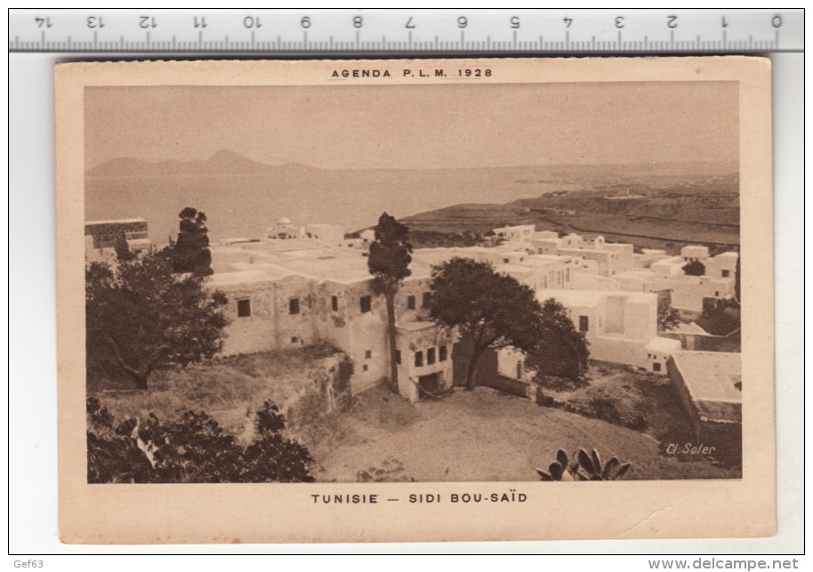 Agenda P. L. M. 1928 - Tunisie. Sidi Bou-Saïd - Tunisie