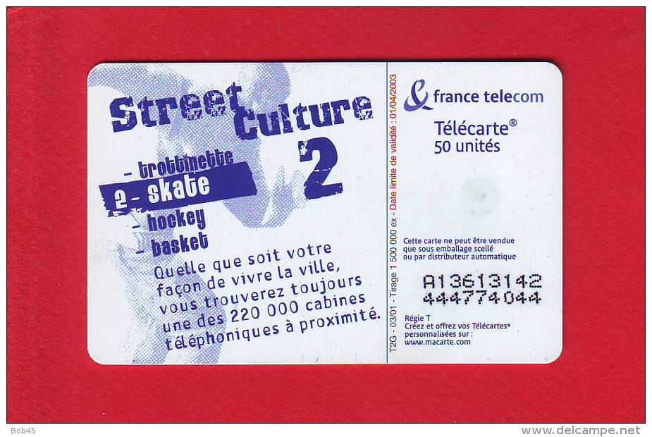 41 - Telecarte Publique Street Culture Skate ( F1135) - 2001
