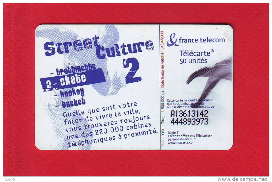 42 - Telecarte Publique Street Culture Skate ( F1135) - 2001