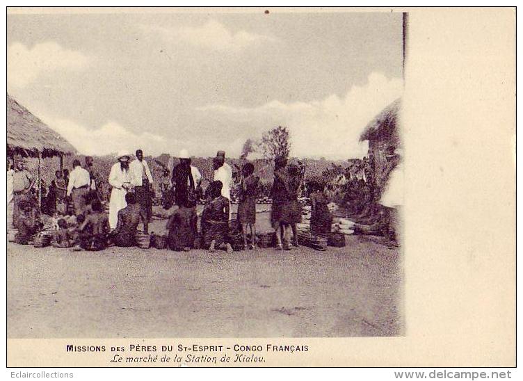 Afrique  Congo   Français    Le Marché De Kialou - Congo Francese