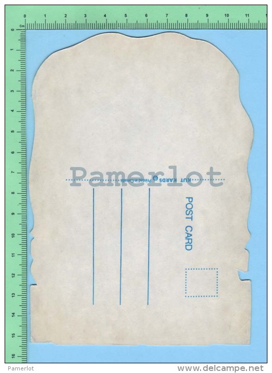 Forme De Petite Baigneuse ( Kut Kards Die Cut Cards Decoupis Cir: 1980 ) Large Carte Postale  Post Card - Non Classés