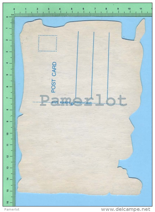 Forme De Petit Militaire ( Kut Kards Die Cut Cards Decoupis Cir: 1980 ) Large Carte Postale  Post Card - Non Classés
