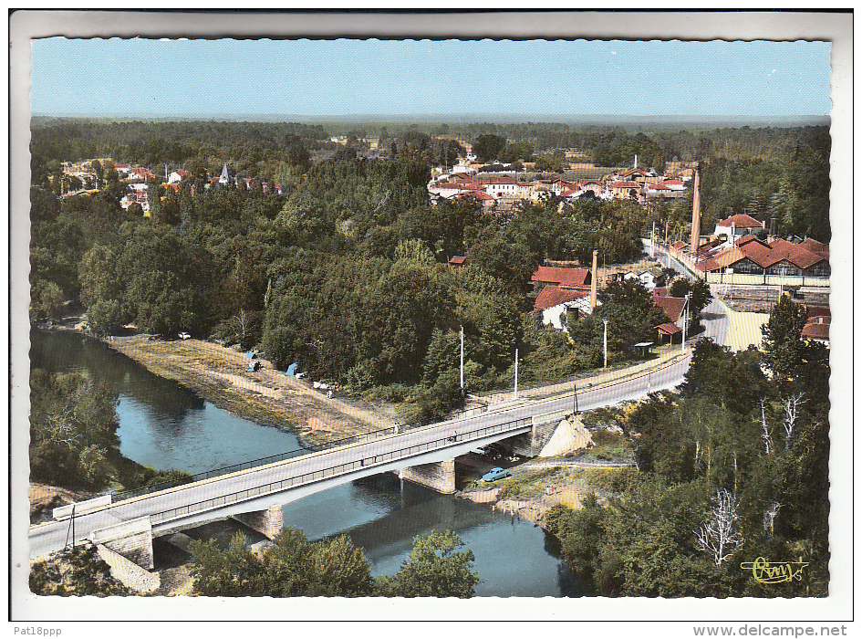 MIOS 33 - Le Pont Sur L'Eyre : Vue Aérienne - CPSM Dentelée GF N° 215-59 -  Gironde - Autres & Non Classés