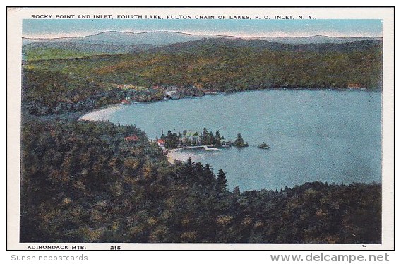 New York Adirondack Mountains Rocky Point And Inlet Fourth Lake Fulrth Lake Fulton Chain Of Lakes - Adirondack