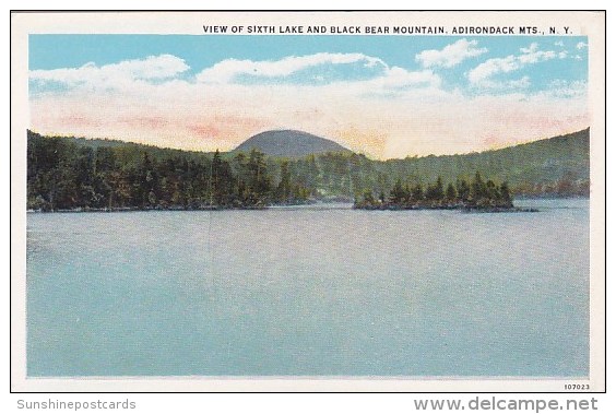 New York Adirondack Mountains View Of Sixth Lake And Black Bear Mountain - Adirondack