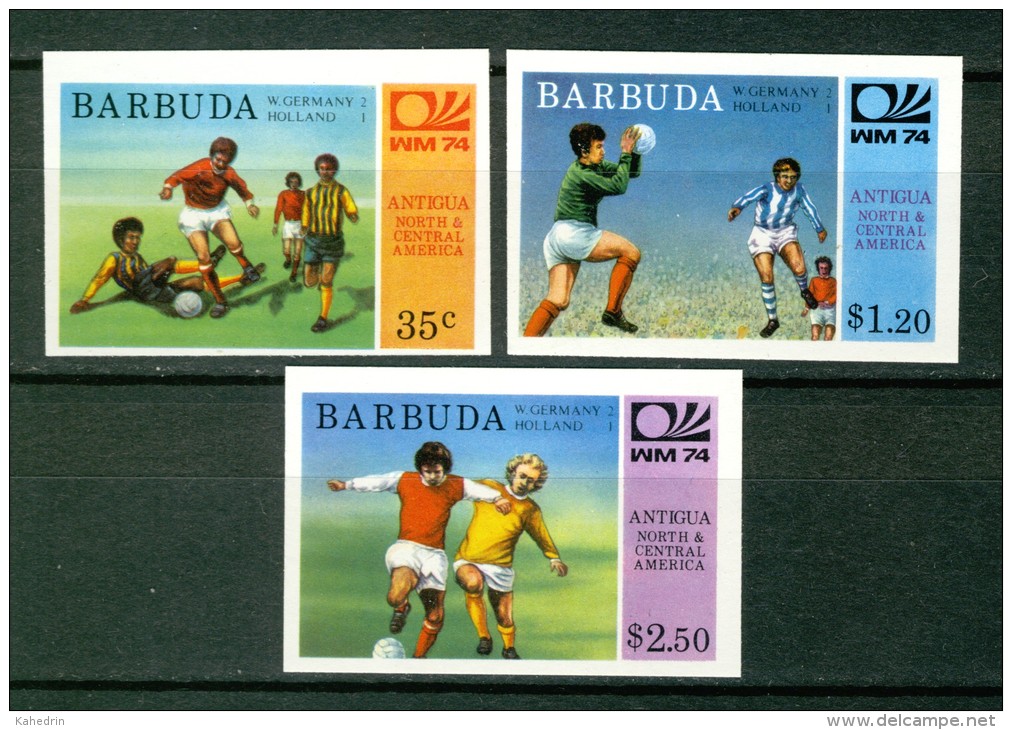 Barbuda 1974, Sport - World Cup Championship - Football - Soccer - FIFA **, MNH, IMPERF - 1974 – Germania Ovest