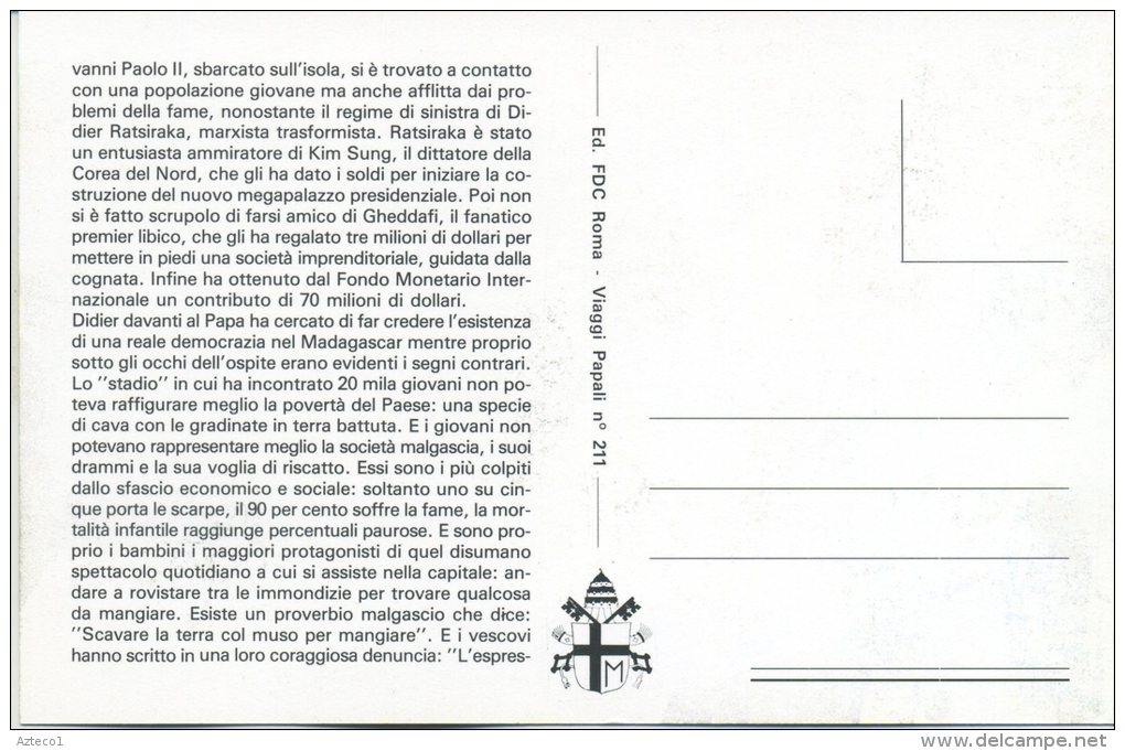 VATICANO - VIAGGIO DI PAPA GIOVANNI PAOLO II IN AFRICA - 1989 - Vaticano