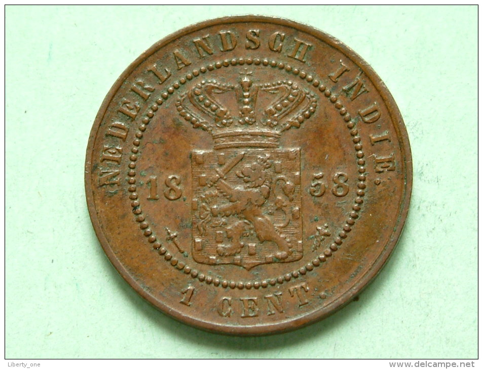 1858 - 1 Cent / KM 307.2 ( For Grade, Please See Photo ) !! - Indes Neerlandesas