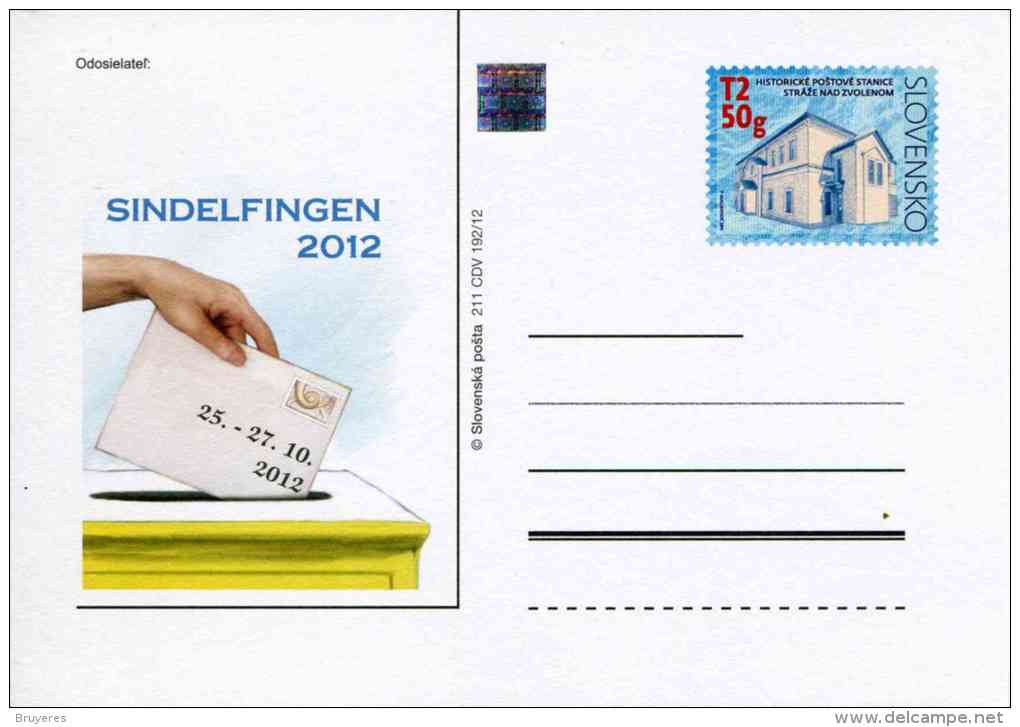 Entier Postal De 2012 Sur Carte Postale Illustrée "Exposition Philatélique De Sindelfingen 2012" - Postales