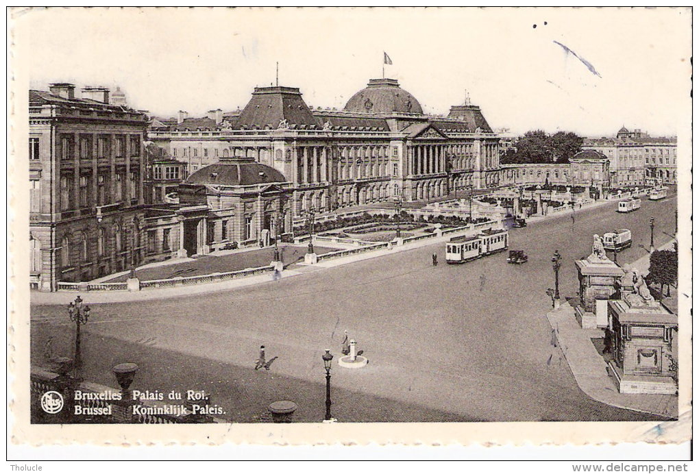 Bruxelles-Brussel-1947-Palais Du Roi-Tram-Tramway-Flamme "Croix-Rouge" Et Timbre "V De Londres" COB N° 683 (scan) - Public Transport (surface)