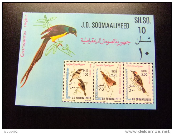 SOMALIE Somalia SOOMAALIYEED 1980 FAUNA - BIRDS - PAJAROS - OISEAUX Yvert Nº 9 ** MNH - Somalia (1960-...)