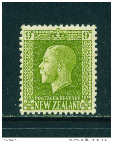 NEW ZEALAND - 1915 George V Definitives 9d Mounted Mint - Neufs