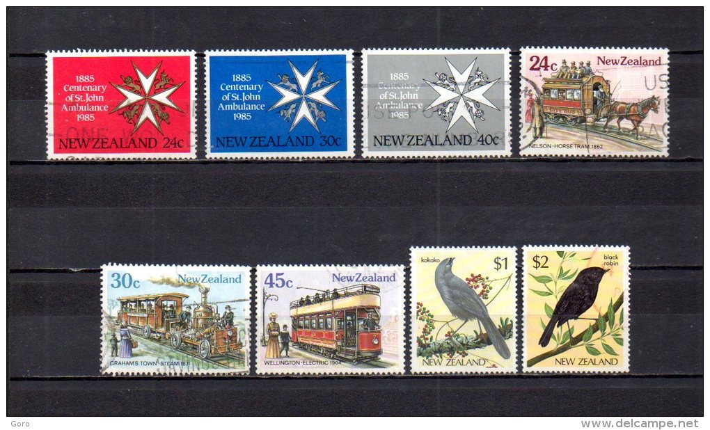 Nueva Zelanda   1985  .-   Y&T Nº   886/888 - 889/890 - 893 - 895/896 - Gebraucht