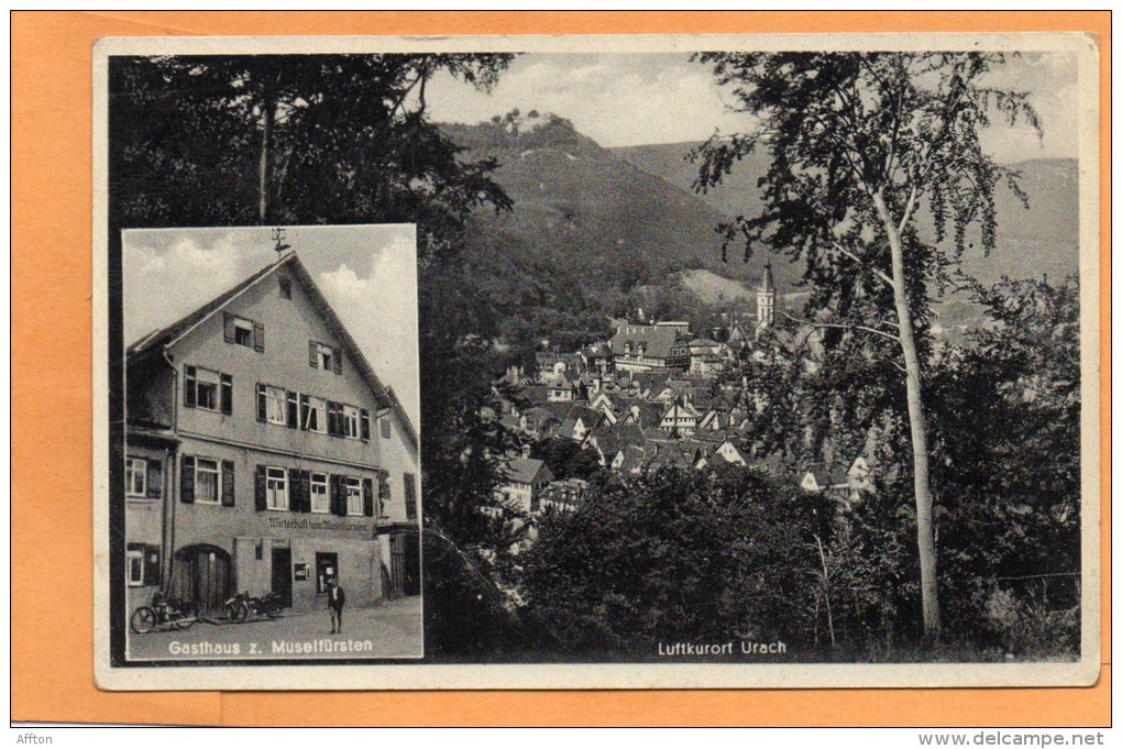 Gasthaus Z Muselfursten Urach 1930 Postcard - Bad Urach